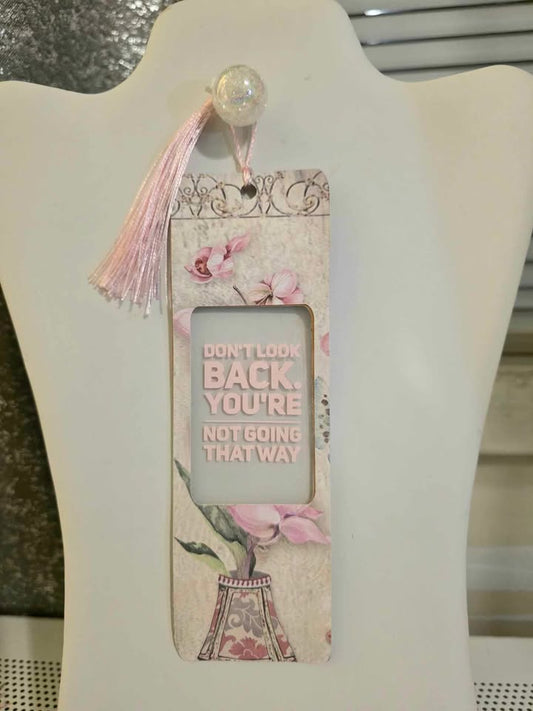 Handmade Cardstock, Vinyl Bookmark with Tassel