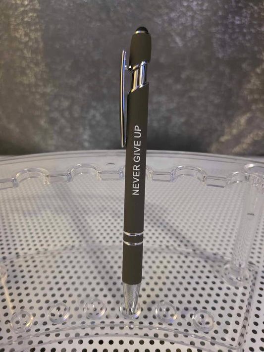 Ball Point Stylist and Inspirational Pen with Clear Case