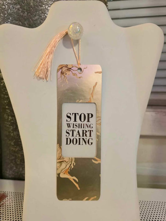Handmade Cardstock Vinyl Bookmark with Tassel