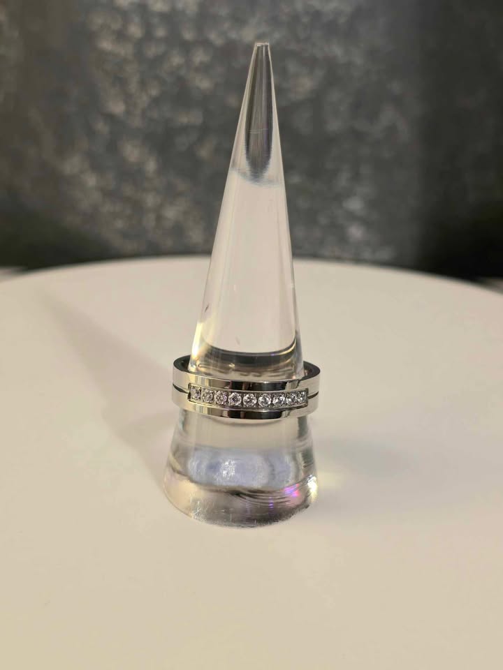 Stainless Steel CZ set Ring