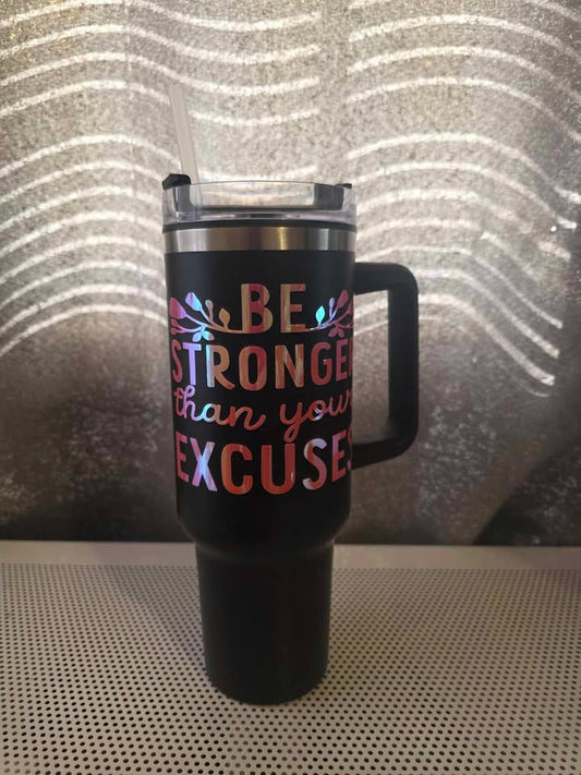 40 oz Tumbler with Handmade Vinyl Design