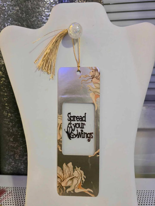 Handmade Cardstock, Vinyl Bookmark with Tassel