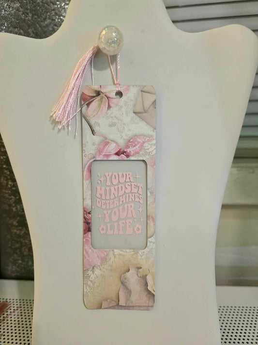 Handmade Cardstock Vinyl Bookmark with Tassel