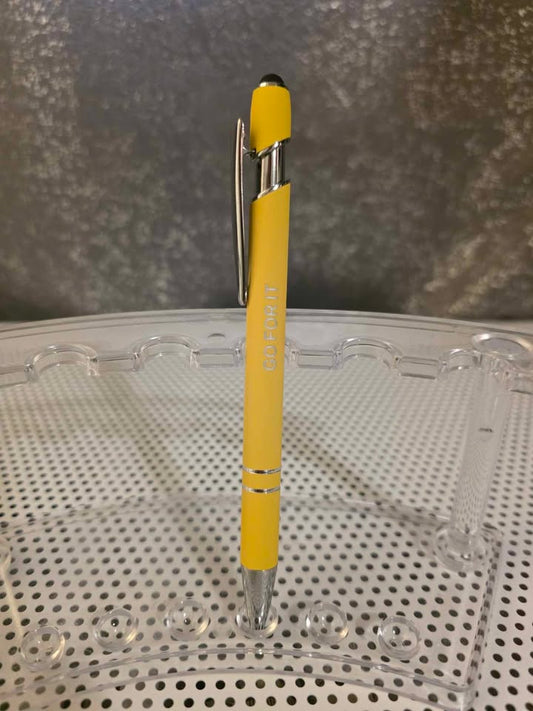 Ball Point Stylist and Inspirational Pen with Clear Case