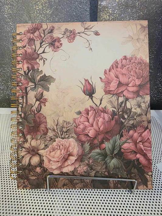 Handmade Spiral Journal Flower Fields