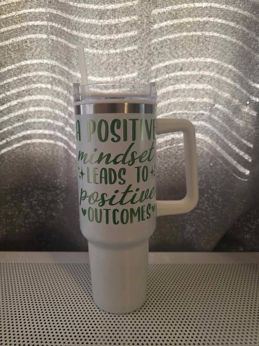 40 oz Tumbler with Handmade Vinyl Design