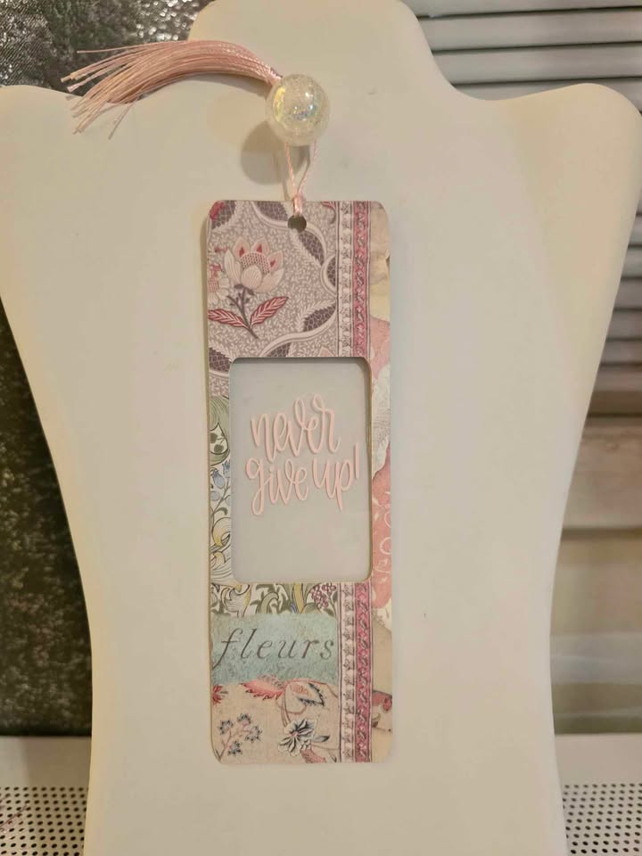 Handmade Cardstock Vinyl Bookmark with Tassel