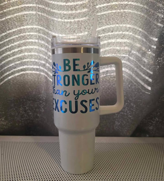 40 oz Tumbler with Handmade Vinyl Design